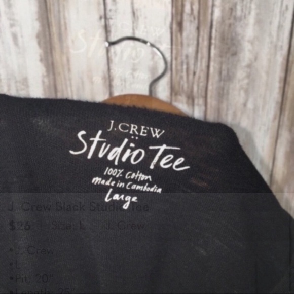 J. Crew Black Studio Tee - Picture 3 of 3